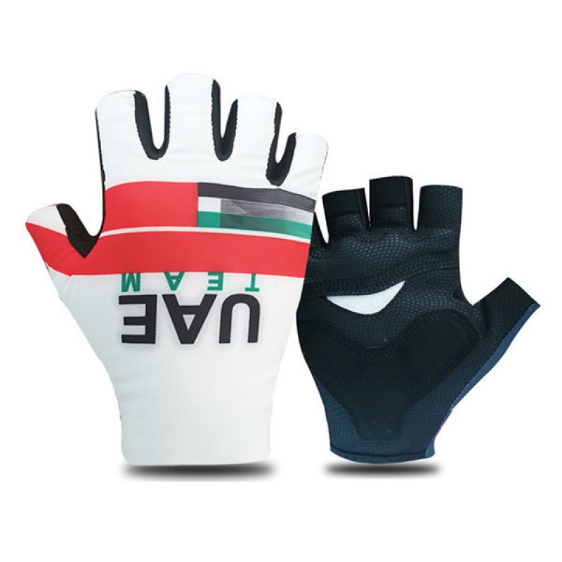 UAE チームエミレーツ 自転車競技用 手袋 指切りグローブ