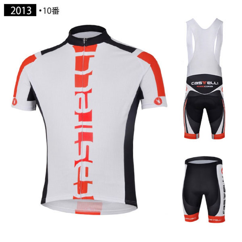 レプリカ カステリ サイクルジャージ レーパン 自転車ロードレースウエア 2010-2013年版 Castelli
