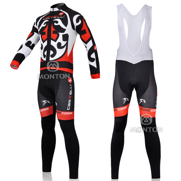 レプリカ カステリ サイクリング 自転車競技服装 長袖 吸汗速乾性 Castelli 2010-2013年版