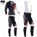 レプリカ カステリ 冬用 ジャージ サイクルウェア 自転車 ロードレース 長袖 防寒 裏起毛 Castelli 2014-2016仕様