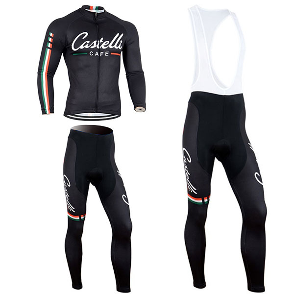 レプリカ カステリ 冬用 ジャージ サイクルウェア 自転車 ロードレース 長袖 防寒 裏起毛 Castelli 2014-2016仕様