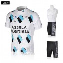 アージェードゥーゼール ラモンディアール 自転車半袖ジャージ レーサーパンツ AG2R La Mondiale