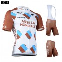 アージェードゥーゼール ラモンディアール 自転車半袖ジャージ レーサーパンツ AG2R La Mondiale