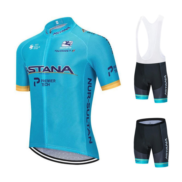 アスタナ プロチーム サイクリングパンツ ロードジャージ半袖 自転車ショーツ ASTANA Pro Team