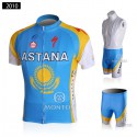 アスタナ プロチーム サイクリングパンツ ロードジャージ半袖 自転車ショーツ ASTANA Pro Team