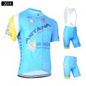 アスタナ プロチーム サイクリングパンツ ロードジャージ半袖 自転車ショーツ ASTANA Pro Team