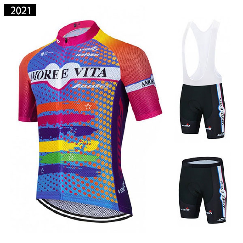 アモーレ＆ヴィータ プロチームビブショーツ 半袖ジャージ サイクル