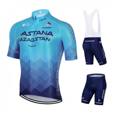 アスタナ・カザフスタン・チーム 夏 半袖 サイクルウェア 自転車ロードジャージ Astana Qazaqstan