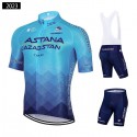 アスタナ・カザフスタン・チーム 夏 半袖 サイクルウェア 自転車ロードジャージ Astana Qazaqstan