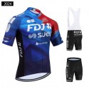FDJ・スエズ・フチュロスコープ 夏 自転車アパレル 半袖ジャージ ショットパンツ FDJ SUEZ