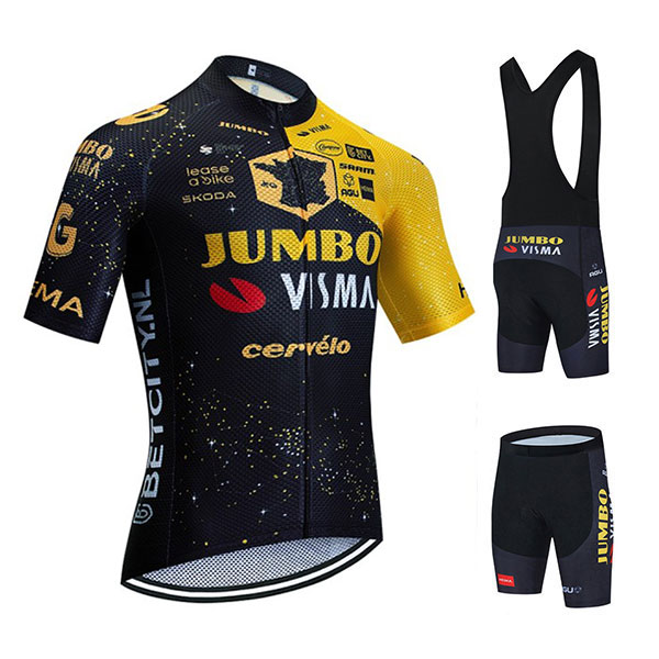 チーム ユンボ ヴィスマ ツーリング半袖ジャージ 自転車レーサーパンツ JUMBO-VISMA 