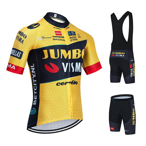 チーム ユンボ ヴィスマ ツーリング半袖ジャージ 自転車レーサーパンツ JUMBO-VISMA 