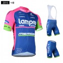 ランプレ メリダ 夏用UVカットジャージ 自転車レーサーパンツ Lampre-Merida 