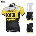 チーム ロットNL ユンボ ロードレースバイクジャージ 夏用 ビブパンツ LottoNL-Jumbo 