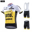 チーム ロットNL ユンボ ロードレースバイクジャージ 夏用 ビブパンツ LottoNL-Jumbo 