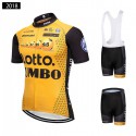 チーム ロットNL ユンボ ロードレースバイクジャージ 夏用 ビブパンツ LottoNL-Jumbo 