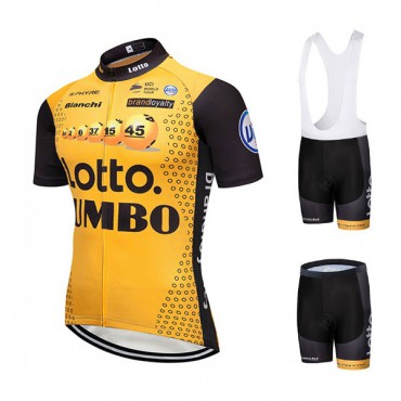 チーム ロットNL ユンボ ロードレースバイクジャージ 夏用 ビブパンツ LottoNL-Jumbo 