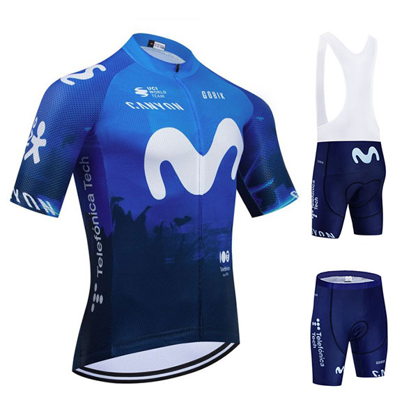 モビスター チーム 自転車ロードレースジャージ ビブパンツ team MOVISTAR