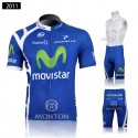 モビスター チーム 夏用サイクル半袖ジャージ サイクリングパンツ team MOVISTAR