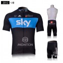 チームスカイ プロサイクリング ロードジャージ 自転車レッシングパンツ SKY-ProCycling