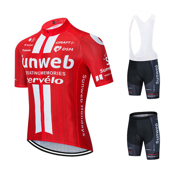 チーム サンウェブ サイクルウェア ロードレースジャージ 夏物 自転車パンツ SUNWEB