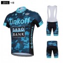 ティンコフ＝サクソ 夏用サイクリングウェア サイクルビブショーツ チーム半袖ジャージ Tinkoff-SAXO