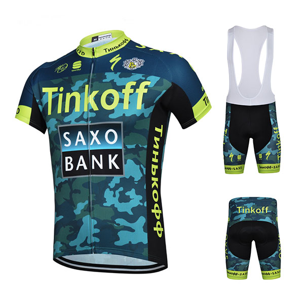 ティンコフ＝サクソ 夏用サイクリングウェア サイクルビブショーツ チーム半袖ジャージ Tinkoff-SAXO