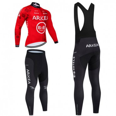 アルケア・B&Bホテルズ 春秋向け 自転車アパレルセット 長袖ジャージ 冬用 サイクリングタイツ ARKEA - B&B HOTELS