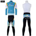 アスタナ プロチーム 長袖サイクルウエア 自転車ロードジャージ ロングパンツ ASTANA Pro Team