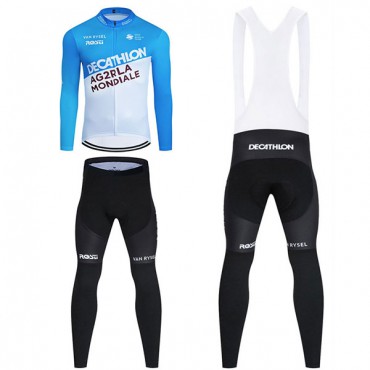 デカトロン・AG2R・ラ・モンディアル サイクルウエア長袖セット ロングスリーブジャージ ロング丈パンツ DECATHLON AG2R LA MONDIALE TEAM