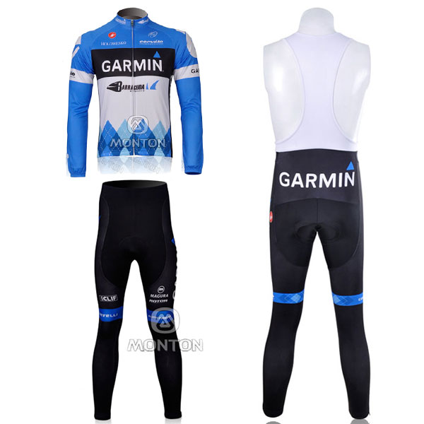 ガーミン・バラクーダ ロードレースウェア 自転車競技 冬物 サイクリングジャージ ロングパンツ Garmin-Barracuda 2012