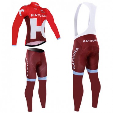 チーム カチューシャ 自転車ロードバイクジャージ 冬用サイクリングウェア team KATUSHA 