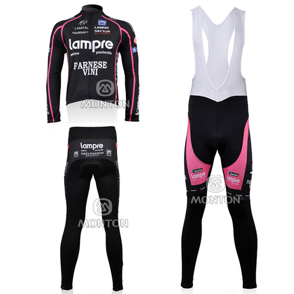 ランプレ-ファルネーゼ ヴィーニ ツーリング時期冬用服装 自転車用ロングスリーブジャージ Lampre-FARNESE VINI 2010