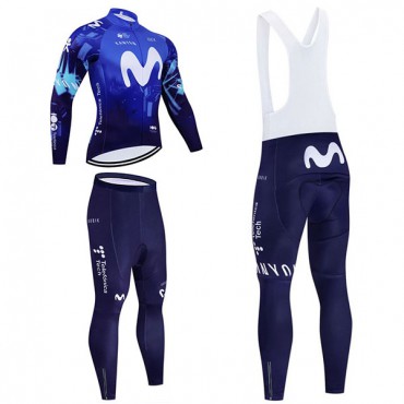Movistar Team レプリカ長袖サイクルジャージ メッシュ / 裏起毛 2 種 ロードバイクウェア