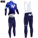 Movistar Team レプリカ長袖サイクルジャージ メッシュ / 裏起毛 2 種 ロードバイクウェア