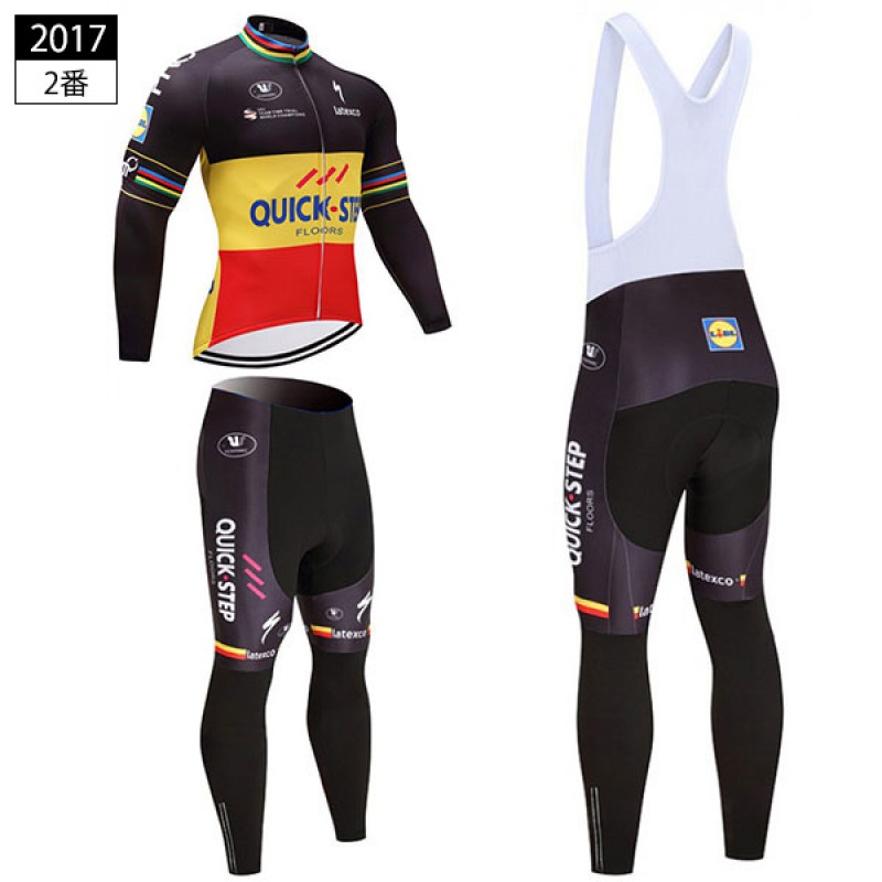 クイックステップ フロアーズ 長袖 ツーリング自転車ジャージ
