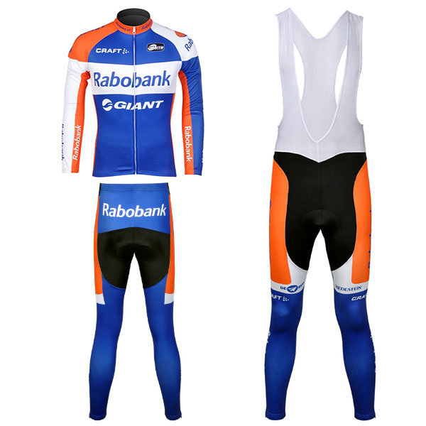 ラボバンク 秋冬 サイクル長袖ジャージ 自転車ロングパンツ RABOBANK