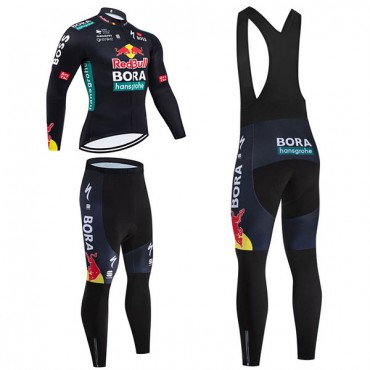 Red Bull–BORA–hansgrohe レプリカ長袖サイクルジャージ メッシュ / 裏起毛 2 種 ロードバイクウェア