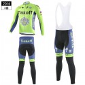 ティンコフ＝サクソ 秋冬用 サイクリングウェア 自転車スパッツ 長袖ジャージ Tinkoff-SAXO