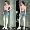 女性ヨーガ服|プロハイエンド|ファッション 長袖|速乾性 春秋モデル|多用途 ヨガウェアセット